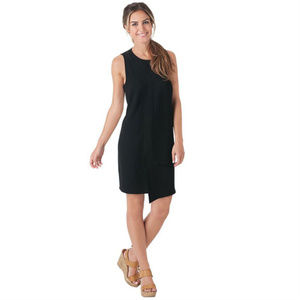Sleeveles Black Elizabeth Panel Shift Dress, Med.